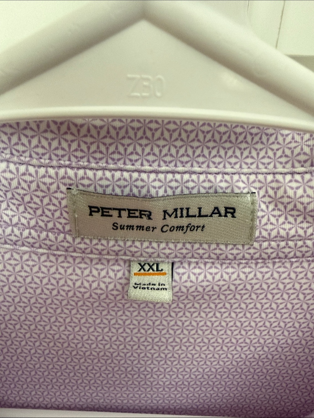Mens Peter Millar Rizzo Performance Jersey Summer Comfort Polo XXL Moon Flower - Picture 5 of 7